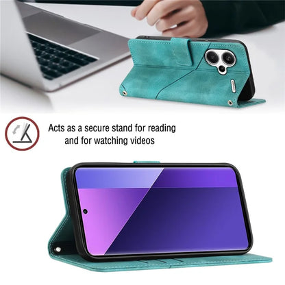 PT005 YB Imprinting Series-7 for Xiaomi Redmi Note 13 Pro+ 5G Case PU Leather Skin-touch Phone Cover