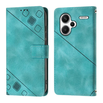 PT005 YB Imprinting Series-7 for Xiaomi Redmi Note 13 Pro+ 5G Case PU Leather Skin-touch Phone Cover