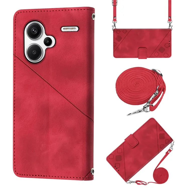 PT005 YB Imprinting Series-7 for Xiaomi Redmi Note 13 Pro+ 5G Case PU Leather Skin-touch Phone Cover