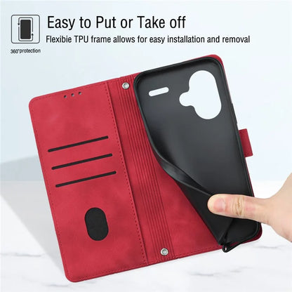 PT005 YB Imprinting Series-7 for Xiaomi Redmi Note 13 Pro+ 5G Case PU Leather Skin-touch Phone Cover