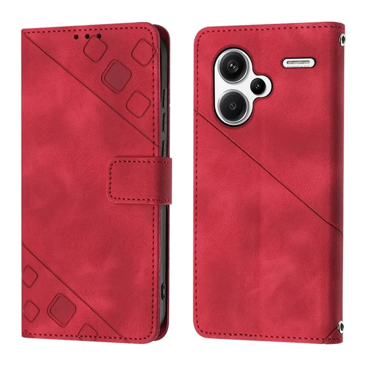 PT005 YB Imprinting Series-7 for Xiaomi Redmi Note 13 Pro+ 5G Case PU Leather Skin-touch Phone Cover