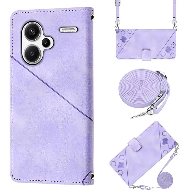 PT005 YB Imprinting Series-7 for Xiaomi Redmi Note 13 Pro+ 5G Case PU Leather Skin-touch Phone Cover