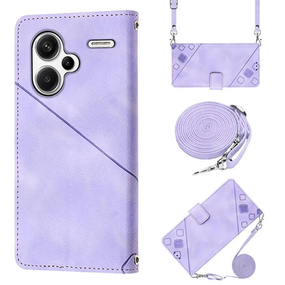 PT005 YB Imprinting Series-7 for Xiaomi Redmi Note 13 Pro+ 5G Case PU Leather Skin-touch Phone Cover