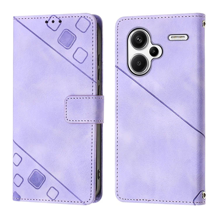 PT005 YB Imprinting Series-7 for Xiaomi Redmi Note 13 Pro+ 5G Case PU Leather Skin-touch Phone Cover