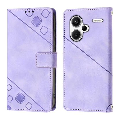 PT005 YB Imprinting Series-7 for Xiaomi Redmi Note 13 Pro+ 5G Case PU Leather Skin-touch Phone Cover