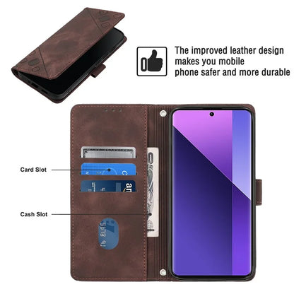 PT005 YB Imprinting Series-7 for Xiaomi Redmi Note 13 Pro+ 5G Case PU Leather Skin-touch Phone Cover