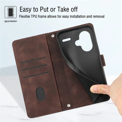 PT005 YB Imprinting Series-7 for Xiaomi Redmi Note 13 Pro+ 5G Case PU Leather Skin-touch Phone Cover