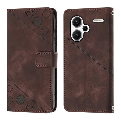 PT005 YB Imprinting Series-7 for Xiaomi Redmi Note 13 Pro+ 5G Case PU Leather Skin-touch Phone Cover