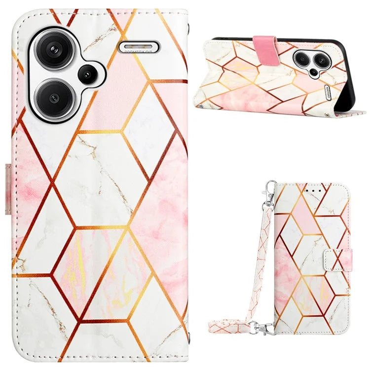 YB Pattern Printing Leather Series-6 For Xiaomi Redmi Note 13 Pro+ 5G Wallet Case Crossbody Phone Cover