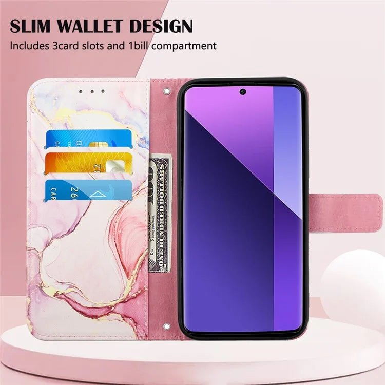 YB Pattern Printing Leather Series-6 For Xiaomi Redmi Note 13 Pro+ 5G Wallet Case Crossbody Phone Cover