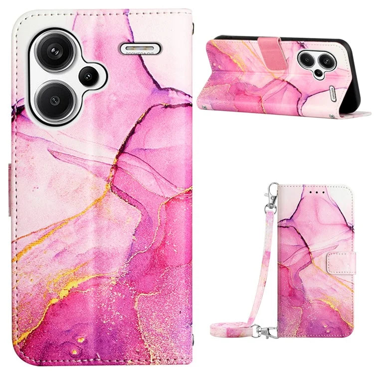 YB Pattern Printing Leather Series-6 For Xiaomi Redmi Note 13 Pro+ 5G Wallet Case Crossbody Phone Cover
