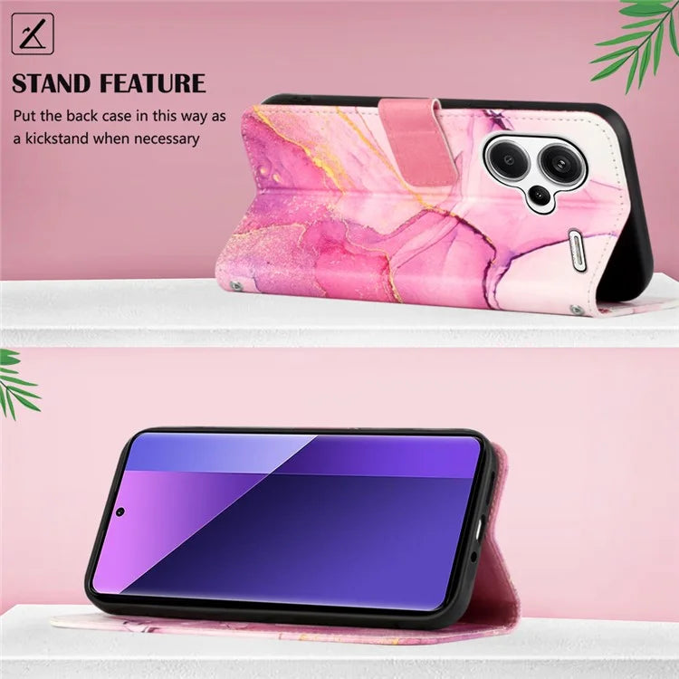 YB Pattern Printing Leather Series-6 For Xiaomi Redmi Note 13 Pro+ 5G Wallet Case Crossbody Phone Cover