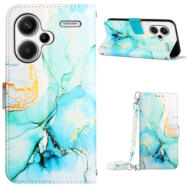 YB Pattern Printing Leather Series-6 For Xiaomi Redmi Note 13 Pro+ 5G Wallet Case Crossbody Phone Cover