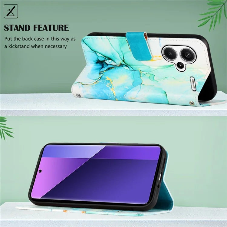 YB Pattern Printing Leather Series-6 For Xiaomi Redmi Note 13 Pro+ 5G Wallet Case Crossbody Phone Cover