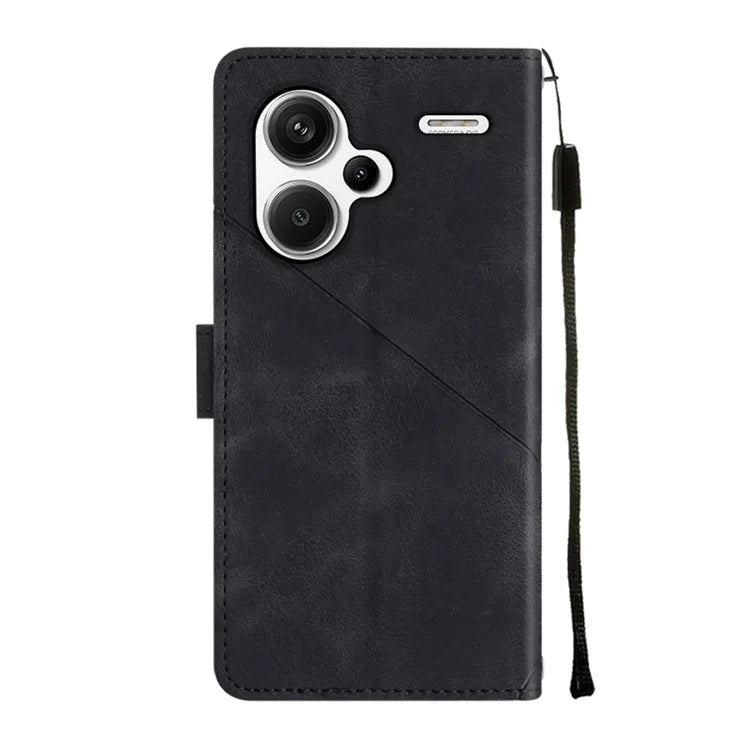 PT005 YB Imprinting Series-6 For Xiaomi Redmi Note 13 Pro+ 5G Case with Strap Wallet Leather Cover