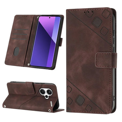 PT005 YB Imprinting Series-6 For Xiaomi Redmi Note 13 Pro+ 5G Case with Strap Wallet Leather Cover