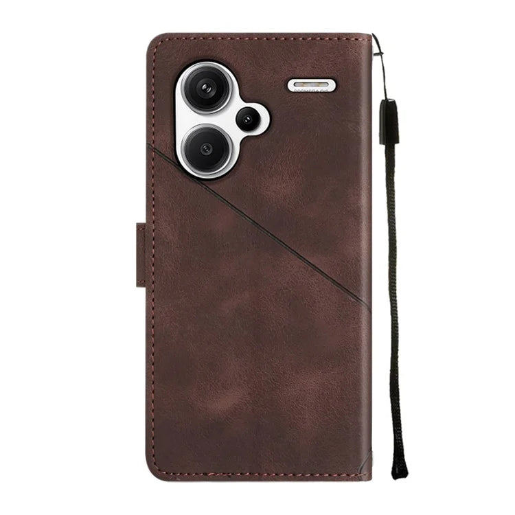 PT005 YB Imprinting Series-6 For Xiaomi Redmi Note 13 Pro+ 5G Case with Strap Wallet Leather Cover