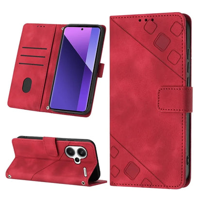 PT005 YB Imprinting Series-6 For Xiaomi Redmi Note 13 Pro+ 5G Case with Strap Wallet Leather Cover