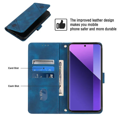 PT005 YB Imprinting Series-6 For Xiaomi Redmi Note 13 Pro+ 5G Case with Strap Wallet Leather Cover