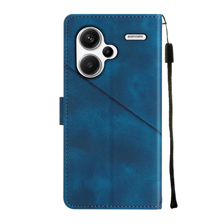 PT005 YB Imprinting Series-6 For Xiaomi Redmi Note 13 Pro+ 5G Case with Strap Wallet Leather Cover