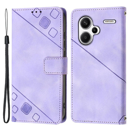 PT005 YB Imprinting Series-6 For Xiaomi Redmi Note 13 Pro+ 5G Case with Strap Wallet Leather Cover
