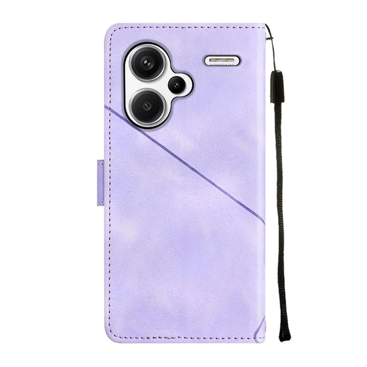 PT005 YB Imprinting Series-6 For Xiaomi Redmi Note 13 Pro+ 5G Case with Strap Wallet Leather Cover