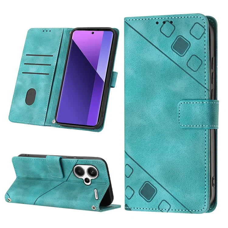 PT005 YB Imprinting Series-6 For Xiaomi Redmi Note 13 Pro+ 5G Case with Strap Wallet Leather Cover