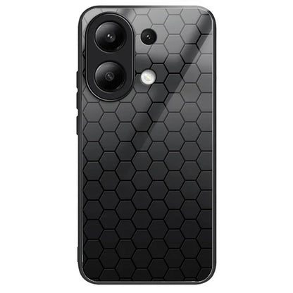 For Xiaomi Redmi Note 13 4G Tempered Glass Phone Cover Pattern Printing Drop-resistant Case