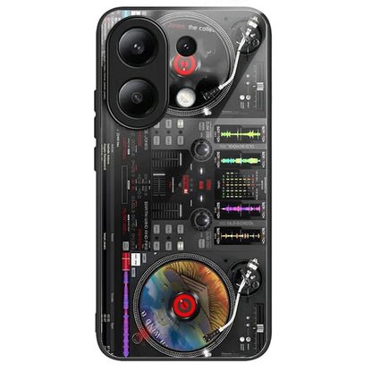 For Xiaomi Redmi Note 13 4G Tempered Glass Phone Cover Pattern Printing Drop-resistant Case
