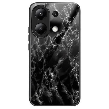 For Xiaomi Redmi Note 13 4G Tempered Glass Phone Cover Pattern Printing Drop-resistant Case