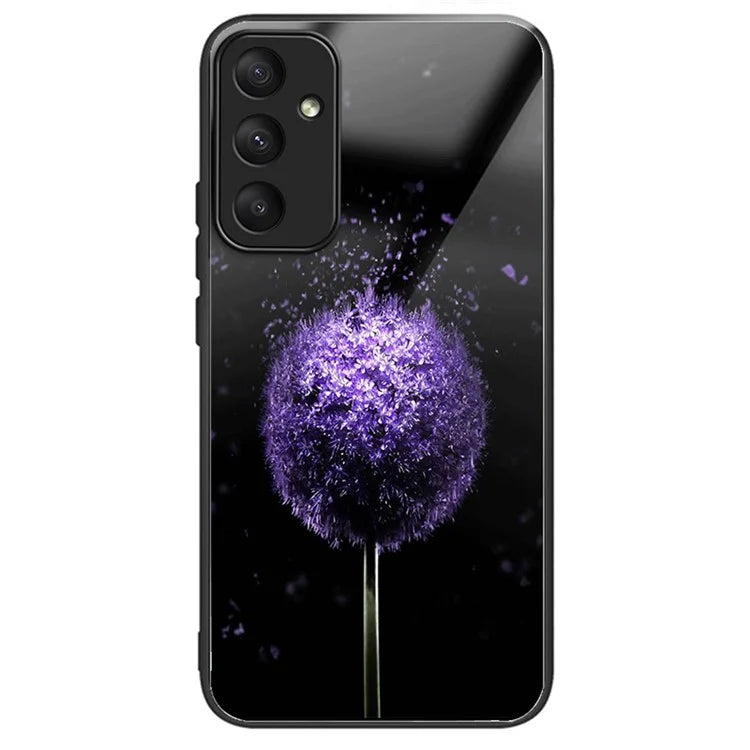 For Samsung Galaxy A55 5G Tempered Glass Bump Proof Phone Cover Pattern Printing Case