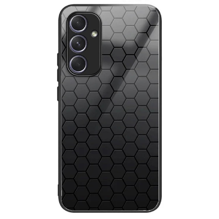 For Samsung Galaxy A34 5G Case Colorful Pattern Tempered Glass Protective Phone Cover