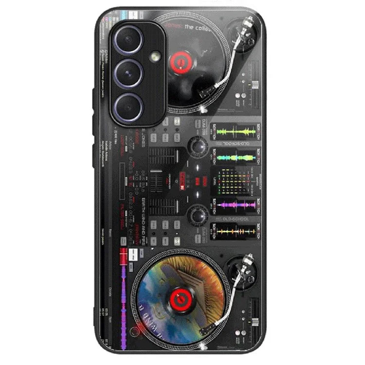 For Samsung Galaxy A34 5G Case Colorful Pattern Tempered Glass Protective Phone Cover