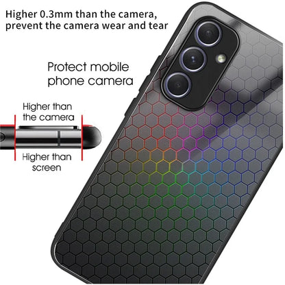 For Samsung Galaxy A34 5G Case Colorful Pattern Tempered Glass Protective Phone Cover