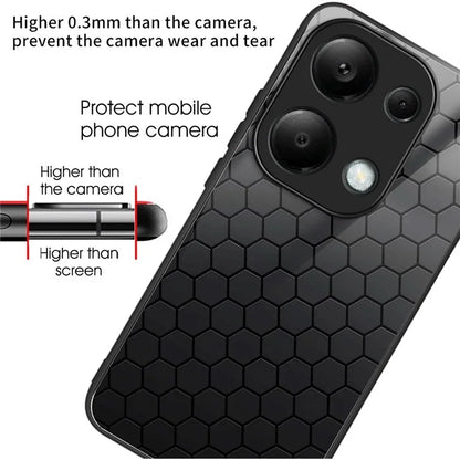 For Xiaomi Redmi Note 13 Pro 4G / Poco M6 Pro 4G Case Pattern Design Tempered Glass Back Cover