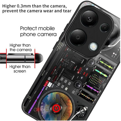 For Xiaomi Redmi Note 13 Pro 4G / Poco M6 Pro 4G Case Pattern Design Tempered Glass Back Cover