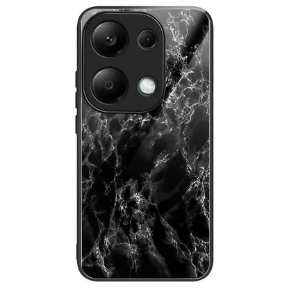 For Xiaomi Redmi Note 13 Pro 4G / Poco M6 Pro 4G Case Pattern Design Tempered Glass Back Cover