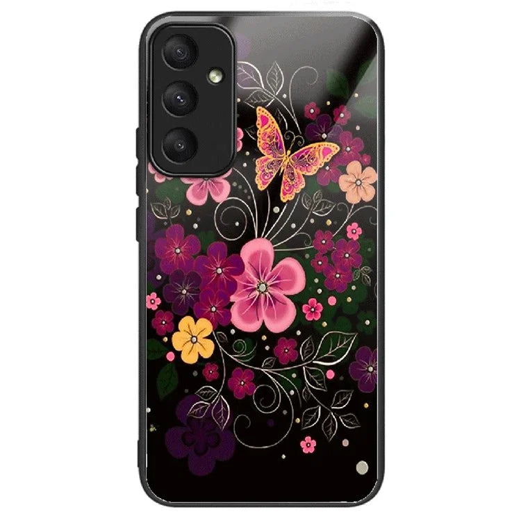 For Samsung Galaxy A05s 4G Drop-resistant Tempered Glass Phone Cover Pattern Printing Case