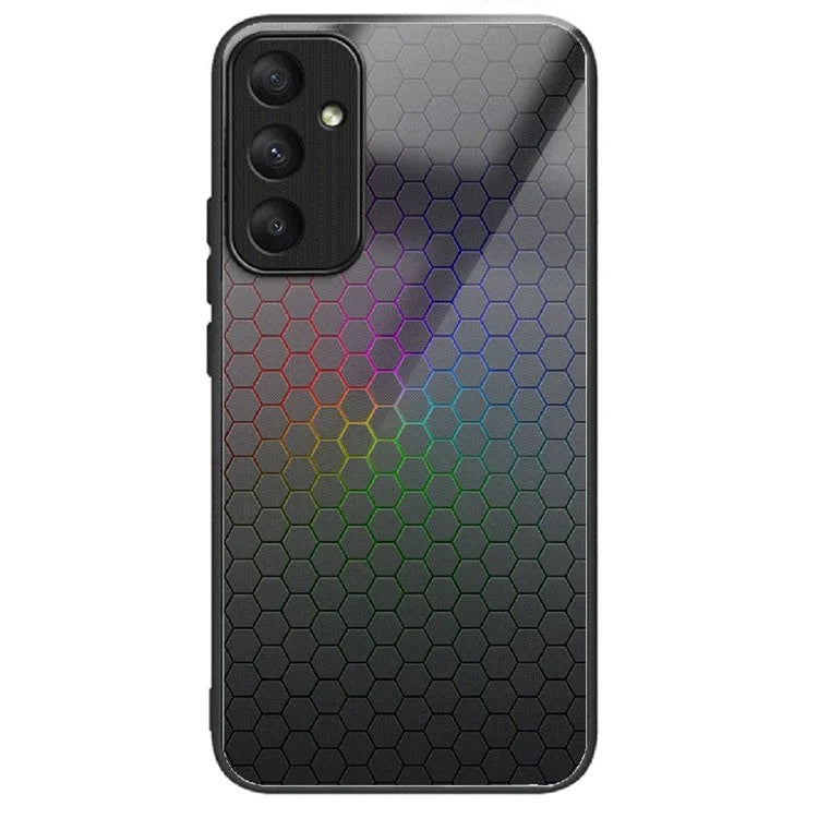 For Samsung Galaxy A05s 4G Drop-resistant Tempered Glass Phone Cover Pattern Printing Case