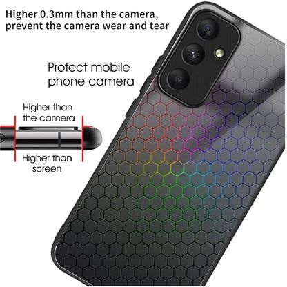For Samsung Galaxy A05s 4G Drop-resistant Tempered Glass Phone Cover Pattern Printing Case