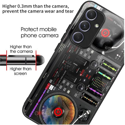 For Samsung Galaxy A54 5G Case Pattern Anti-Scratch Tempered Glass Phone Cover