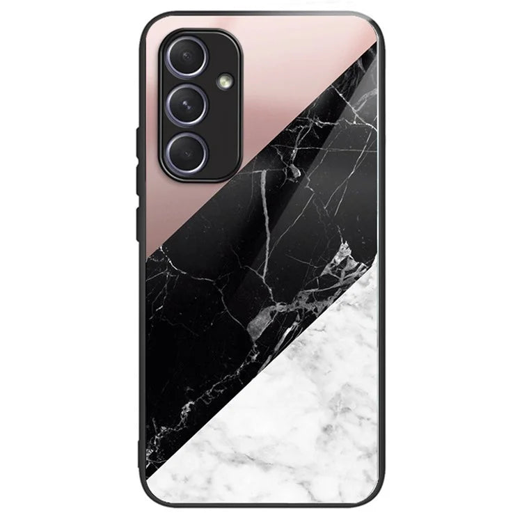 For Samsung Galaxy A54 5G Case Pattern Anti-Scratch Tempered Glass Phone Cover