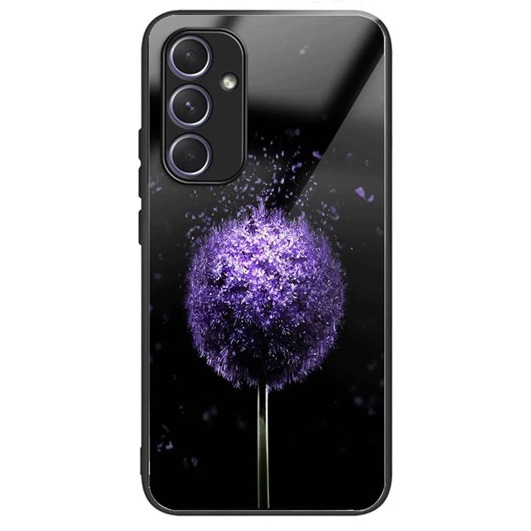 For Samsung Galaxy A54 5G Case Pattern Anti-Scratch Tempered Glass Phone Cover
