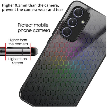 For Samsung Galaxy A54 5G Case Pattern Anti-Scratch Tempered Glass Phone Cover