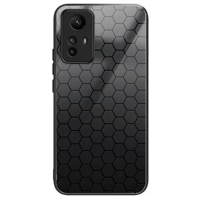 For Xiaomi Redmi Note 12S 4G Pattern Printing Anti-scratch Phone Case Tempered Glass+TPU+PC Cover