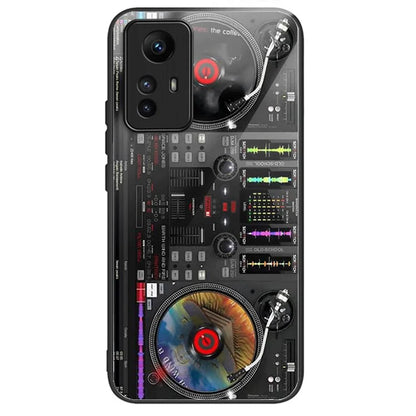 For Xiaomi Redmi Note 12S 4G Pattern Printing Anti-scratch Phone Case Tempered Glass+TPU+PC Cover