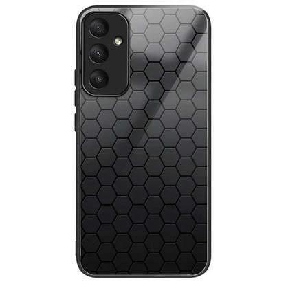 For Samsung Galaxy A35 5G Tempered Glass+TPU+PC Cover Anti-scratch Pattern Printing Phone Case