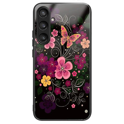 For Samsung Galaxy S23 FE Cell Phone Case Tempered Glass Pattern Printing Anti-drop Cover