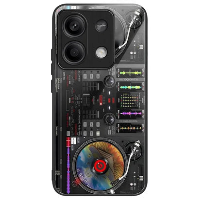 For Xiaomi Redmi Note 13 5G Cell Phone Case Pattern Printing Tempered Glass Anti-shock Cover