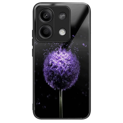 For Xiaomi Redmi Note 13 5G Cell Phone Case Pattern Printing Tempered Glass Anti-shock Cover